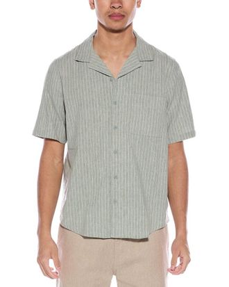 Onia Stretch Yarn-Dyed Linen-Blend Vacation Shirt