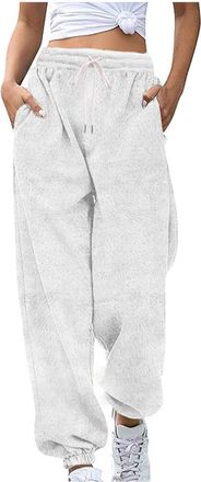 Generic Womens Fleece Pyjama Bottoms - Fluffy Lounge Pants, Drawstring Plush Pj Trousers, Comfy Soft Winter Warm, Ladies Fuzzy Sleepwear Nigthwear Homewear, T