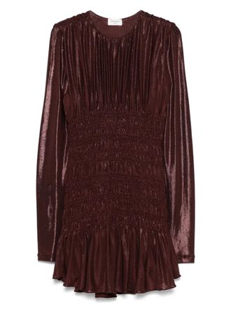 Saint Laurent lam&eacute; dress - Red