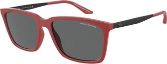 A|X Armani Exchange Mens 57mm Matte Red Sunglasses