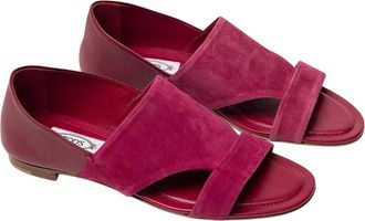 Tod's Tods Open-Toe Leather Sandal Pink