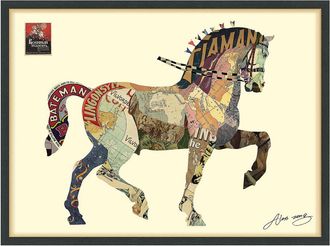 Empire Art Direct Carousel Horse Framed Artwork By Alex Zeng