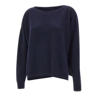 Kaos Round-neck Knitwear, female, Blue, Size: XL Kaos Sweater