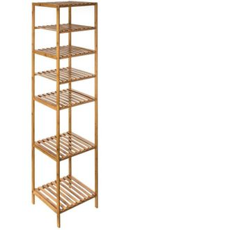 5five Simply Smart Five Simply Smart - Scaffale a Colonna In Bamb&ugrave; Con 6 Ripiani Mensole