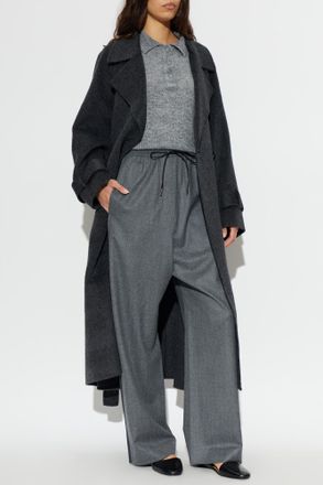 Lisa Yang Wool Coat Double, Womens, Grey