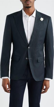 BOSS Huge Wool Blend Peak Lapel Sport Coat in Open Green at Nordstrom, Size 46