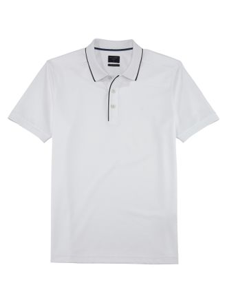 Olymp Poloshirt OLYMP OLYMP Wirk Casual - Polo, Herren, Gr. XXL, weiss (wei&szlig;), Jersey, Obermaterial: 51% Baumwolle, 49% Polyester, regular fit, Shirts Polos