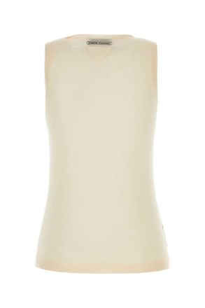 Prada Womens Skin Pink Cashmere Blend Vest Naturale Exterior: Silk Maglieria