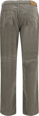 Brunello Cucinelli Mens Corduroy Pants Fango+perla Cotton; Elastane Trousers