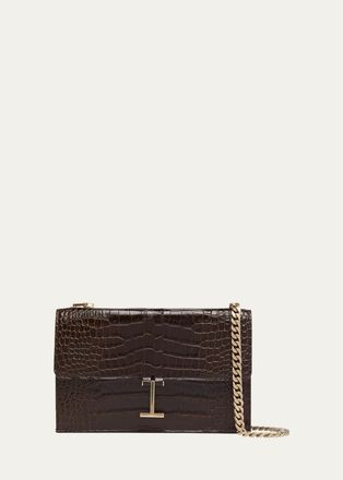 Tom Ford Small Croc-Embossed Leather Clutch Bag