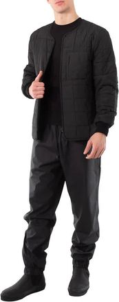 Rains Black Water-Repellent Quilted Liner Jacket