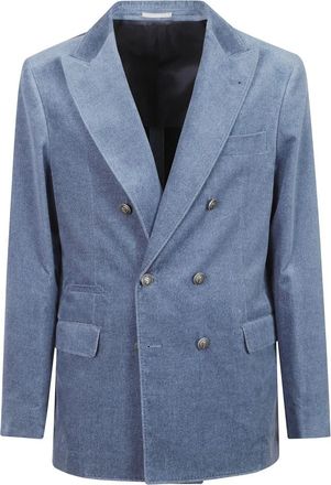 Brunello Cucinelli Mv 4517Bpdkc 005 Blazer - Heren - Blazers - Blauw - XL - Jassen