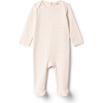 Fragile Girl Multi Print Romper with Overlap Shoulders in Vanilla at Nordstrom, Size 3M