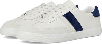 Lauren Ralph Lauren Two-Tone Braylee Leather Suede Sneakers Womens Shoes Snow White/Bianco/Refined Navy : 6.5 B - Medium, Leather/Suede