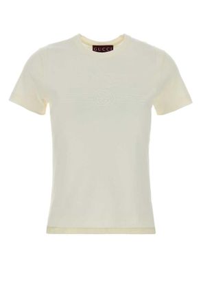 Gucci White Crew Neck Logo T-shirt
