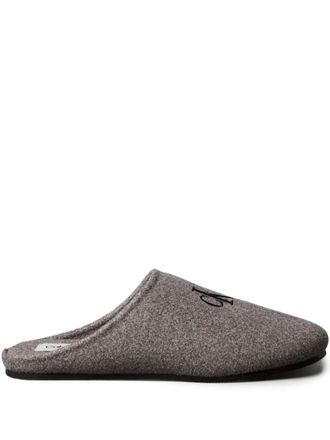 Calvin Klein logo-detail slippers - men - Recycled Polyester/Recycled Polyester/Rubber - 45 - Grey