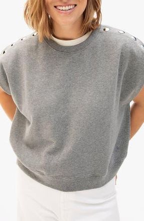 Clare Vivier Le Vest Studded T-Shirt in Grey Melange at Nordstrom Rack, Size Xx-Large