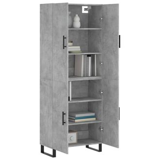 Berkfield Home Highboard Concrete Grey 69.5x34x180 cm Engineered Wood