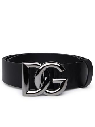 Dolce & Gabbana Black Lear Belt