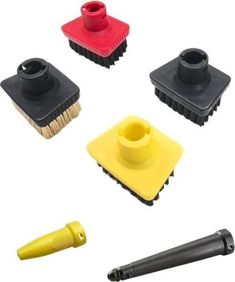 OEM Juego De 6 Boquillas Y Cepillos Compatibles Con La Limpiadora A Vapor K&auml;rcher Sc1, Sc2, Sc3, Sc4 Y Sc5