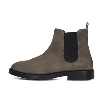 Nubikk Schoenen, Heren, Grijs, 43 EU, Wol, Grijze Chelsea Boots voor Heren
