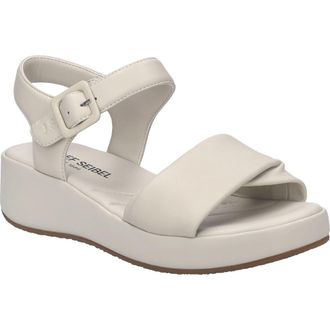Josef Seibel Eve 02 Ankle Strap Platform Wedge Sandal in Biscuit at Nordstrom, Size 11-11.5Us
