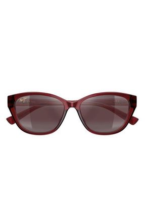 Maui Jim 54mm Polarized Gradient Cat Eye Sunglasses in Red at Nordstrom