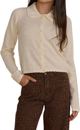 Rylee + Cru Tween Rio Cardigan In Ivory