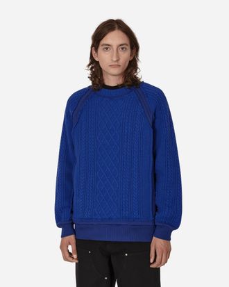 Undercover by Jun Takahashi Rebuild Crewneck Sweater Blue