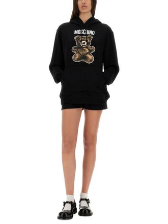 Moschino Cotton Hoodie - Black