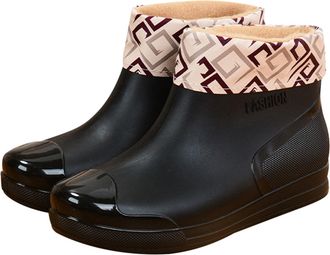 Generic Welly Boots Women Winter Outdoor Warm Shoes For Casual Use With Fixed Closure Ideal For Autumn And Winter Relaxation Activities Ladies Waterproof Flee