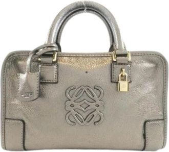Loewe Pre-owned Handbag - Dames - Vintage Handtas - Grijs - ONE Size - Leer - Vintage