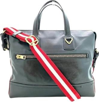 Bally Pre-owned Handbags, male, Brown, Size: ONE SIZE Pre-owned Leather 2way Business Bag