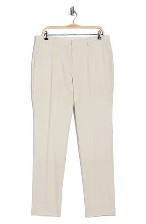 BOSS Genius Slim Fit Flat Front Wool Blend Dress Pants in Open White at Nordstrom Rack, Size 34