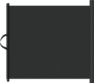 vidaXL Vidaxl - Puerta Retr&aacute;ctil Para Mascotas Negra 117,5x125 Cm