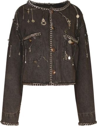 R13 Wd 063 Denim Jacket - Dames - Spijkerjassen - Grijs - M - Denim - Jassen