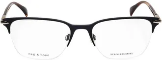 Rag & Bone Mens Black Rectangular Eyeglass Frames RNB7029