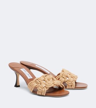 Jimmy Choo London Chara raffia mules