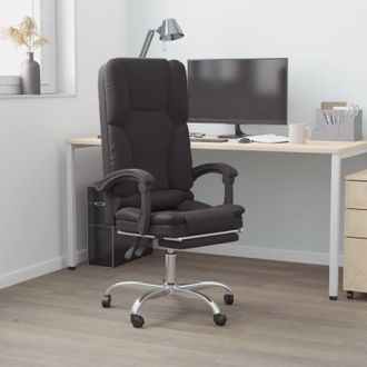 vidaXL Furniture Limited - Silla De Oficina Reclinable Masaje Cuero