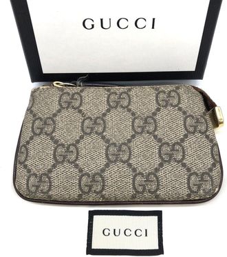 Gucci Brown Gg Supreme Coin Purse/Coin Case (Pre-Owned)