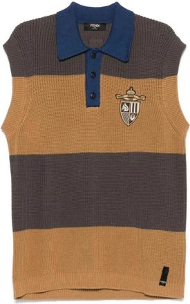 Fendi Club Stripes Sandaal in Argilla - Heren - Spencers - Veelkleurig - M - Truien & Vesten