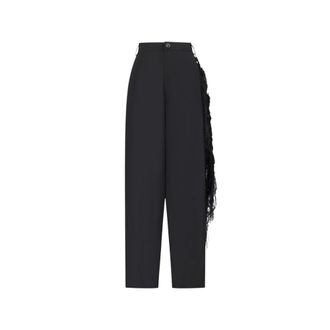 Darkpark Pantalones Anchos Phebe de Lana - Trousers - Mujer - Negro - 2XS