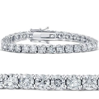 Pompeii3 15Ct TW Natural Diamond Tennis Bracelet 7 Double Lock Clasp