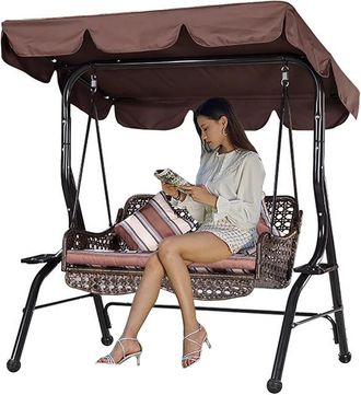OEM Columpio Con Toldo, Funda De Repuesto Impermeable De 210d Para Asiento De Columpio, Funda Para Silla Hamaca De Jard&iacute;n
