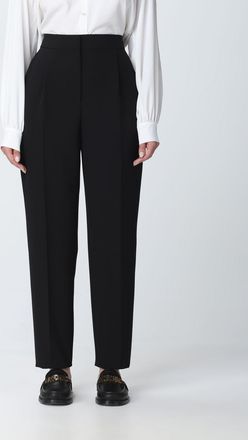 Moschino Womens Highwaisted Straightleg Trousers - Black - Size EU 46 (Womens)