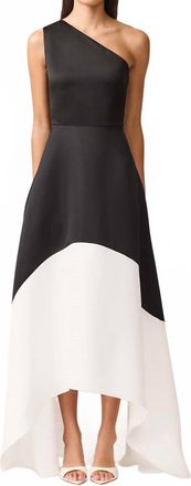Elliatt Sorrel One Shoulder Gown In Black & White