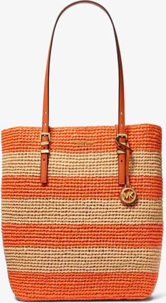 Michael Kors Quinn Large Hand-Crocheted Straw Tote Bag
