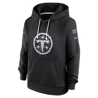 Nike Tennessee Titans Salute to Service Sideline Nike Womens Dri-FIT NFL Pullover Hoodie in Black | 03C300AA5A-CYB