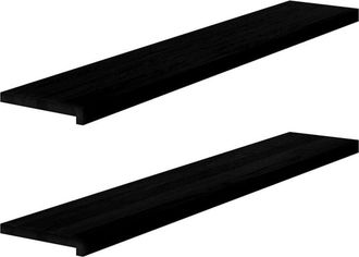 vidaXL Vidaxl - Davanzali 2 pz Marrone Scuro 140x25x2 cm Legno Massello Rovere