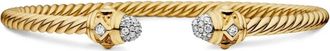 David Yurman Bracciale Renaissance Cablespira in oro giallo 18kt con diamanti (3,5mm)